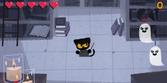 juegos google doodle mas adictivos magia y gatitos