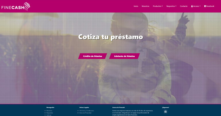 Agencia publicidad diseño gráfico y desarrollo web Finecash servicios financieros