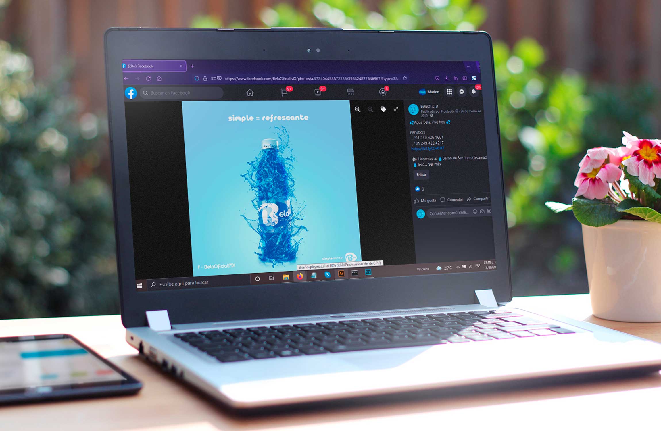 agencia publicidad diseño gráfico edición fotografía agua Bela