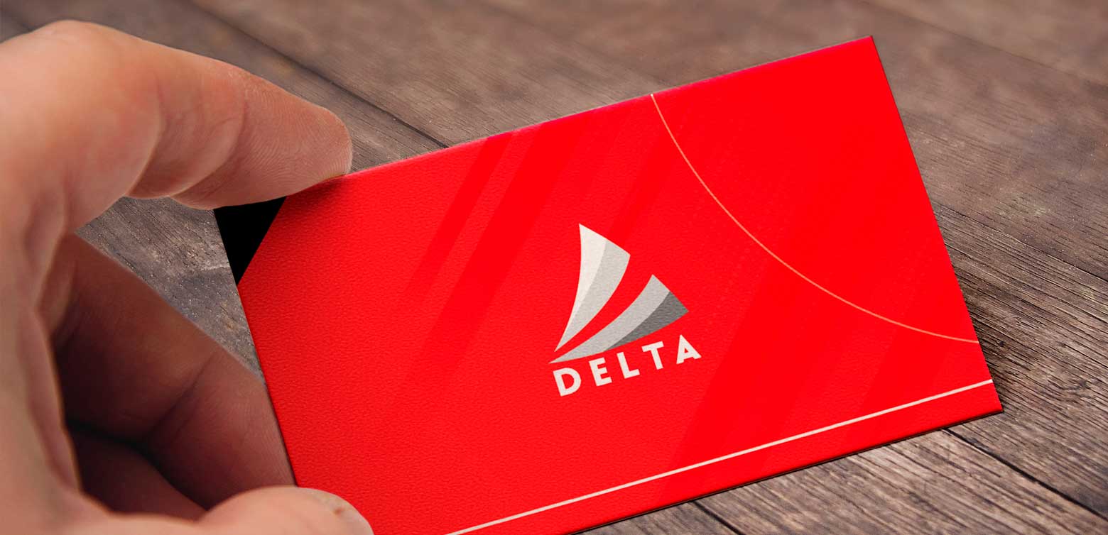 Diseño gráfico identidad corporativa agencia Delta Contadores