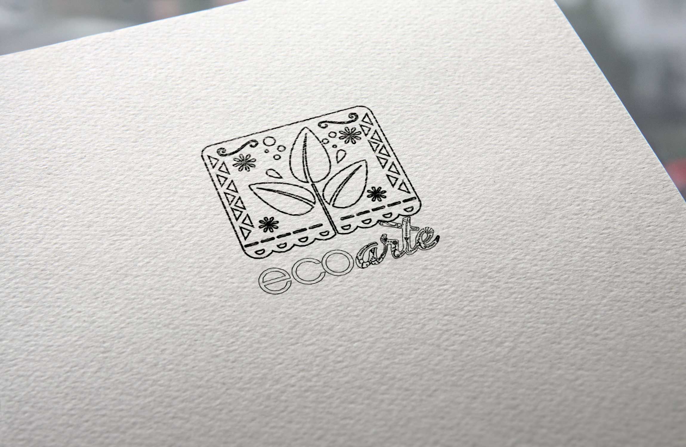 Diseño gráfico imagotipo logotipo logos Ecoarte papel picado