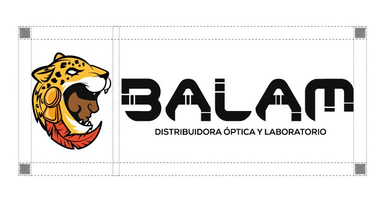 Diseño gráfico imagotipo logotipo logos distribuiora óptica y laboratorio Balam