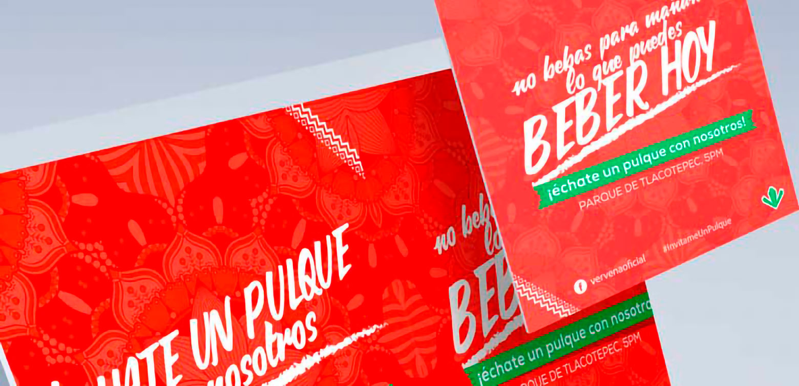 Agencia de publicidad diseño gráfico publicitario fotografía copywriting pulque embotellado vervena